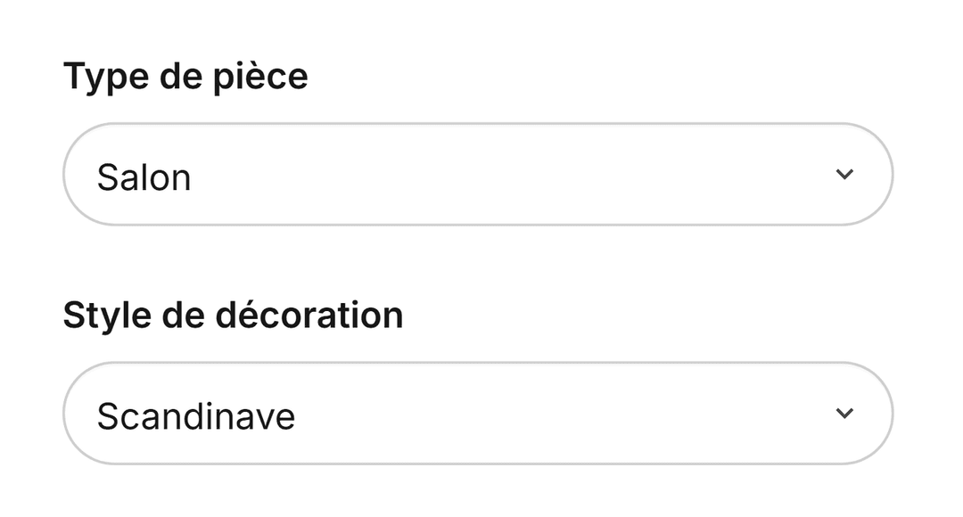 Étape 2 : Choisir le style et le type de pièce